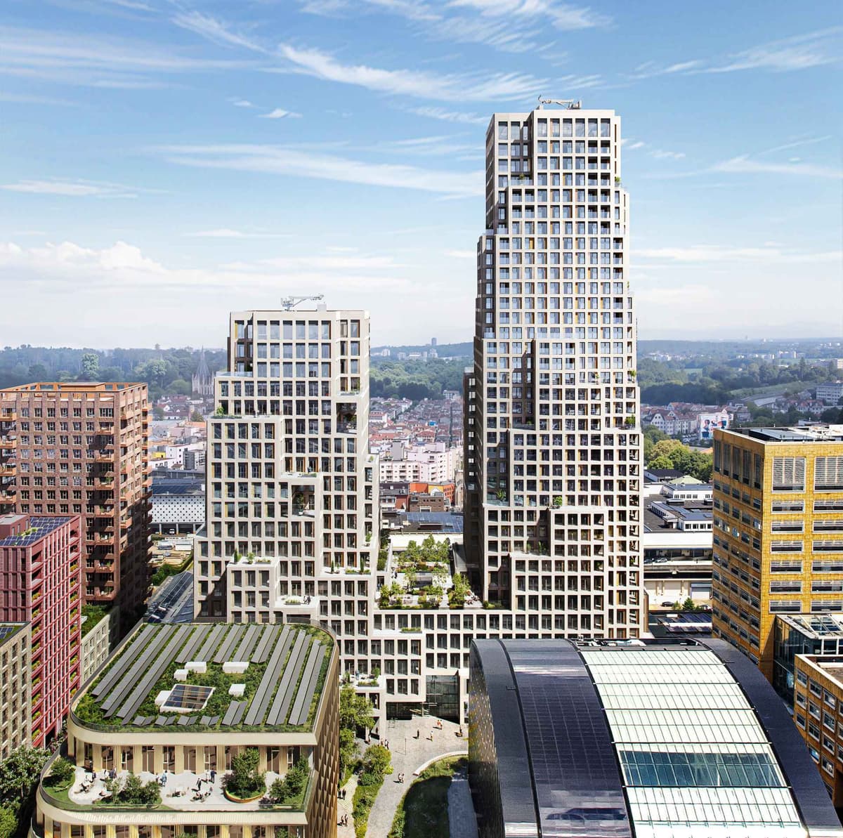 Mvrdv'den Brüksel'e Sürdürülebilir İkiz Kuleler