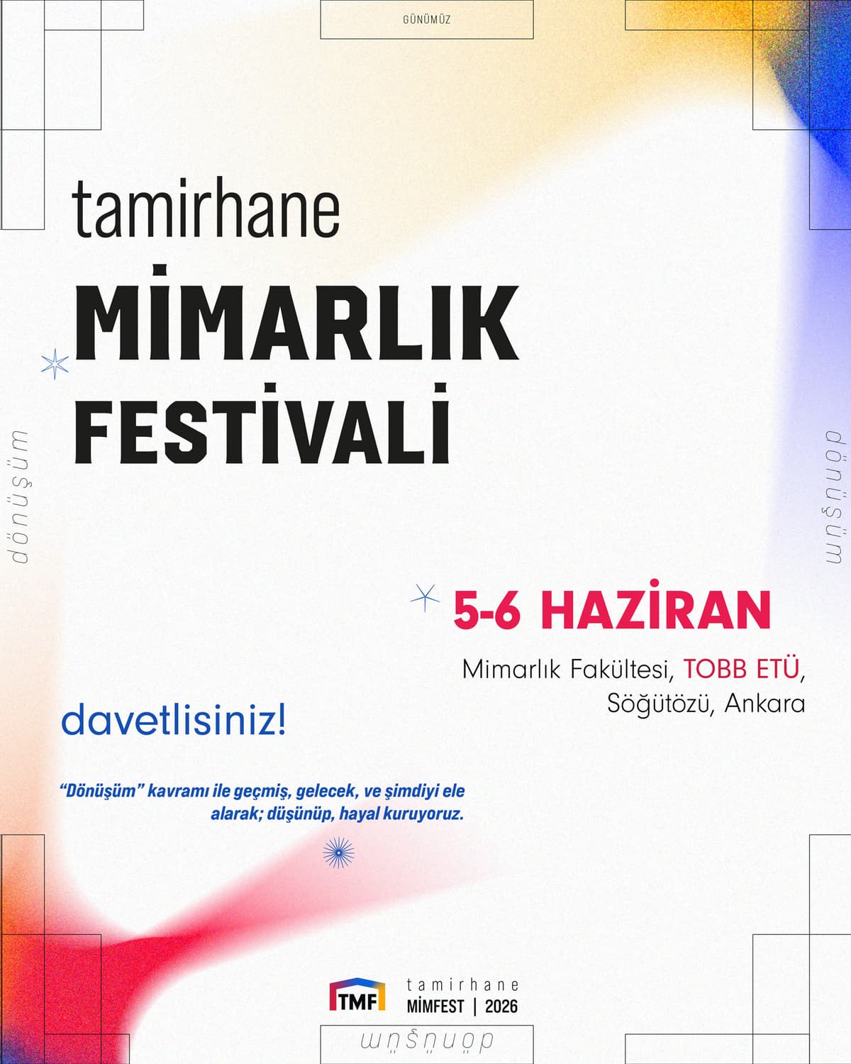 Tobb Etü Tamirhane Mimarlık Festivali 2026